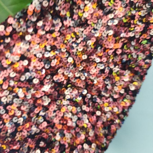 Sugarlips NWOT Michelle velvet and sequined pop sleeves mock neck blouse - Picture 13 of 16